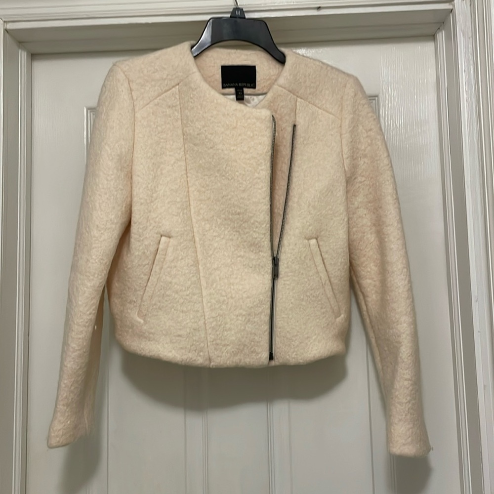 Banana Republic Boucle Ivory Jacket